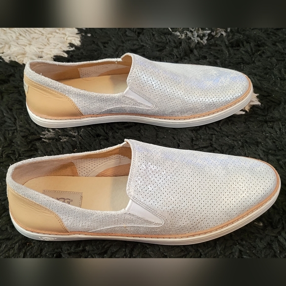 UGG Silver Stardust Adley Perf Shoes - Picture 7 of 15